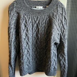 Vince Gray/Blue Cable Knit Sweater